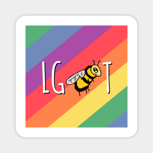 LGBT Rainbow Bee Magnet