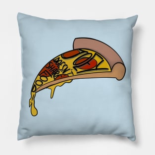 Joey loves pizza - lightblue Pillow