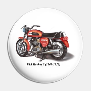 Drawing of Retro Classic Motorcycle BSA Rocket 3 Pin