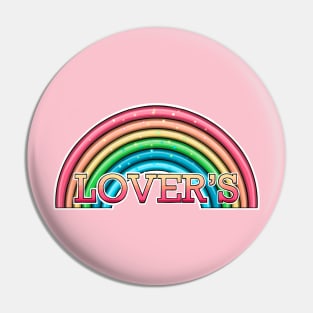 Rainbow lover's (pink and yellow text) Pin