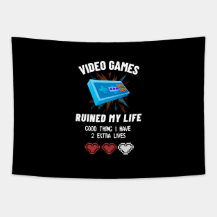 Video Games Ruined My Life Tapestry