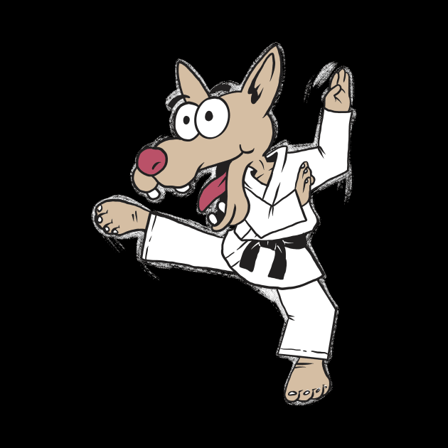 Karate dog by Paundra