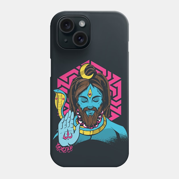 Lord Shiva Illustration Phone Case by SLAG_Creative