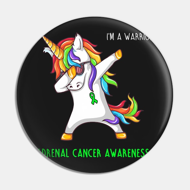 Im A Warrior Adrenal Cancer Awareness Pin by CarolIrvine