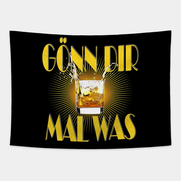 Spruch gönn dir was Whiskey Whisky Party Urlaub Tapestry by MyRedBlack