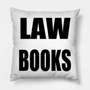 "Law Books" Text Typography Pillow