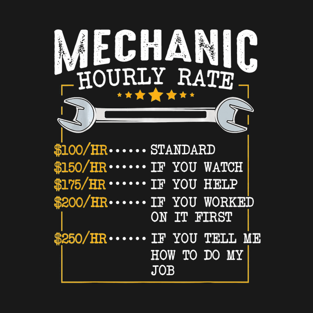 Mechanic Hourly Rate Labor Rates Funny Co Workers by mazurprop