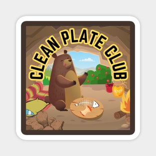 Clean Plate Club Bear - Kids Magnet