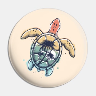 Summer Sea Turtle Pin