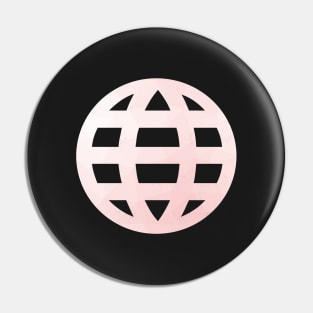 Spaceship Earth Millennial Pink Geometric Pin