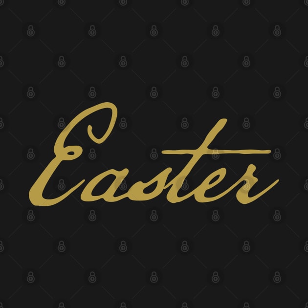 Easter Gold Script Typography by ellenhenryart