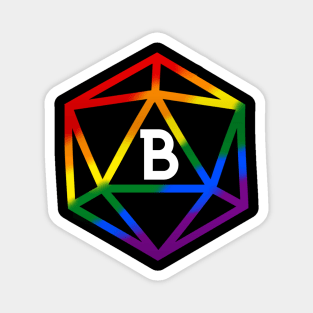 Bisexual Pride Rainbow Dice Magnet