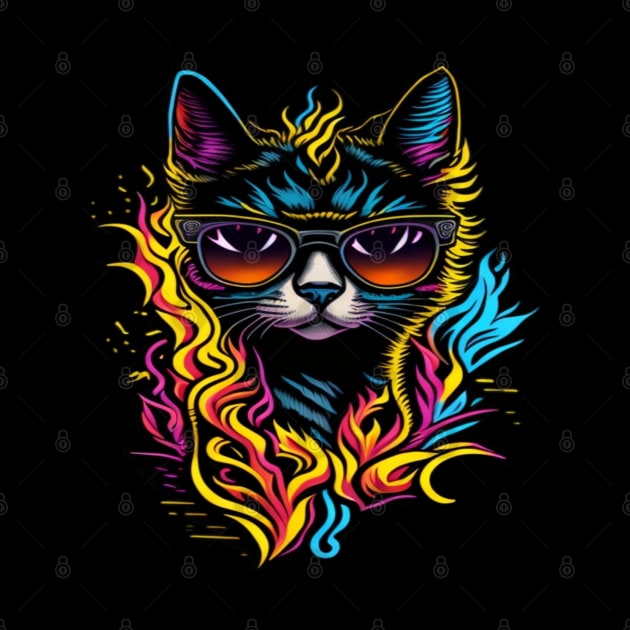 cool cat in glasses by sukhendu.12