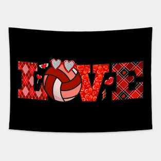 Volleyball Love Valentine Tapestry