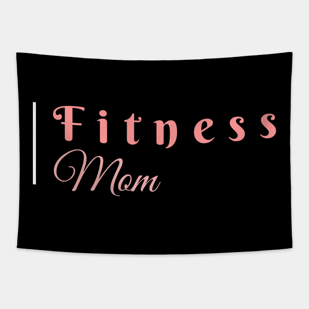 FITNESS Mom (DARK BG) | Minimal Text Aesthetic Streetwear Unisex Design for Fitness/Athletes, Dad, Father, Grandfather, Granddad | Shirt, Hoodie, Coffee Mug, Mug, Apparel, Sticker, Gift, Pins, Totes, Magnets, Pillows Tapestry by design by rj.