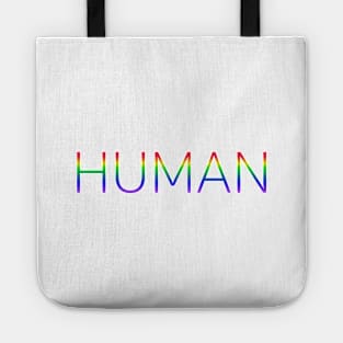 HUMAN LGBTQ rainbow Tote