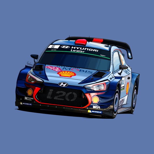 Hyundai i20 WRC - Illustration by Mario Ramos Rally Art