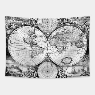 Earth Vintage Map Tapestry