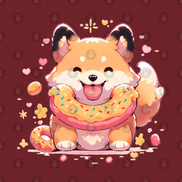 Kawaii Corgi with Donuts by TheMystique