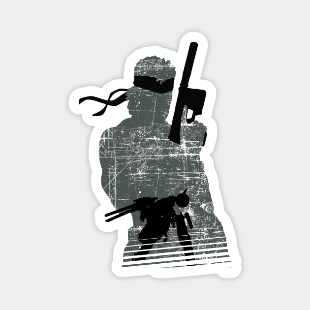 Solid Snake silhouette Magnet by InfinityTone