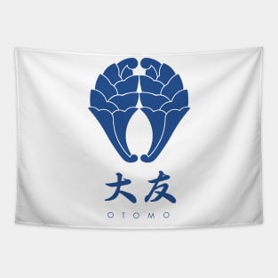 Otomo Clan kamon with text Tapestry