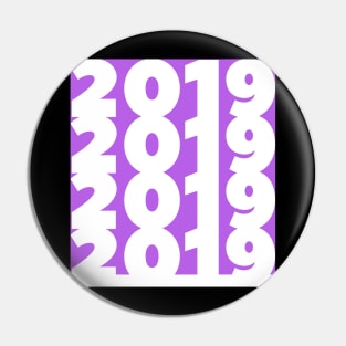 2019 New Year Purple Shirt Pin