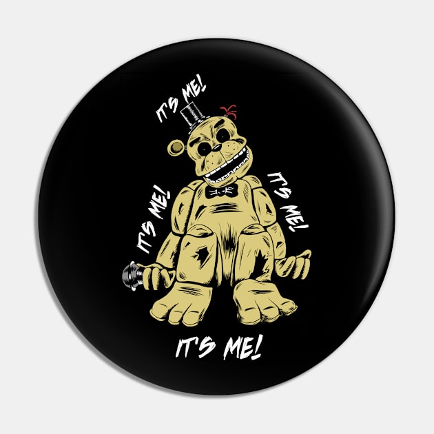 Golden Freddy Pin by Black Snow Comics