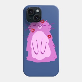 Angry Fluffy Pink Cat Phone Case