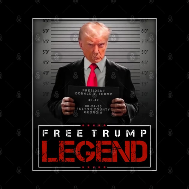 Free Trump Legend Mugshot by BUBBLEMOON