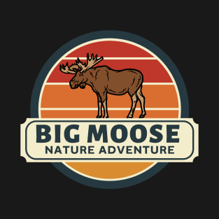 Retro Big Moose Nature Adventure T-Shirt