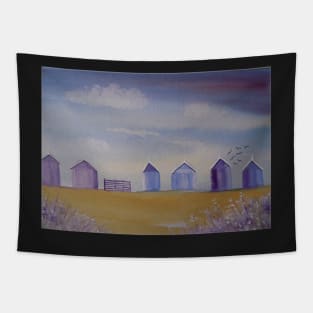 Beach Huts Tapestry