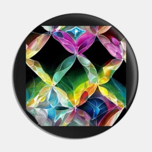 Asymmetric Rainbow crystal pattern Pin