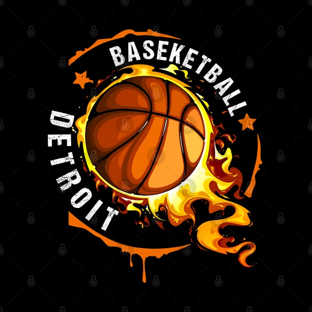 Graphic Basketball Name Detroit Classic Styles by Irwin Bradtke