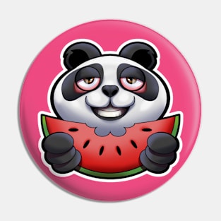 SNAX Panda eating watermelon Pin