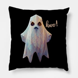 Ghost boo low poly Pillow