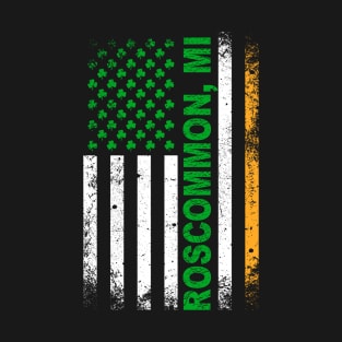 Irish American Flag ROSCOMMON, MI T-Shirt