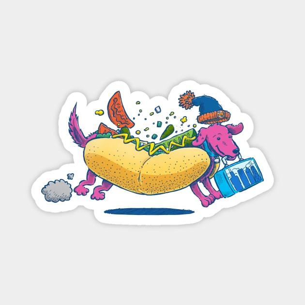 Chicago Dog: Lunch Pail Magnet by nickv47