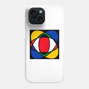 Overlapping Colors Geometric Abstract Acrylic Painting II Phone Case