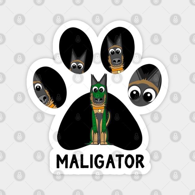 The Pawfect Maligator Magnet by ArtsofAll