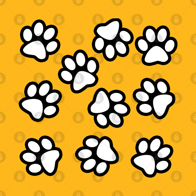 Cute Little Paws - Pattern Design 4 by art-by-shadab