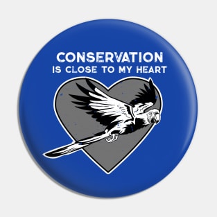 Macaw Conservation Heart Pin