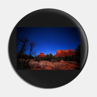 Starry Sky over Bell Rock in Sedona AZ Arizona Pin