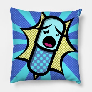 Pharmacy Pop Art Cartoon Capsule Pillow