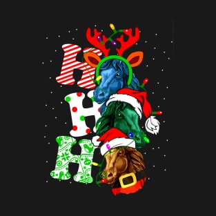 Horse Ho Ho Ho Christmas T-Shirt