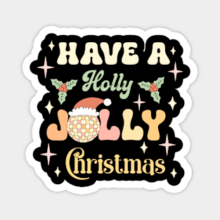 Fun Holly Jolly X-mas Magnet