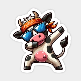 Dabbing Funny Cow Magnet