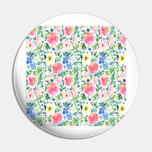 Watercolor painted floral print Pin by LThomasDesigns