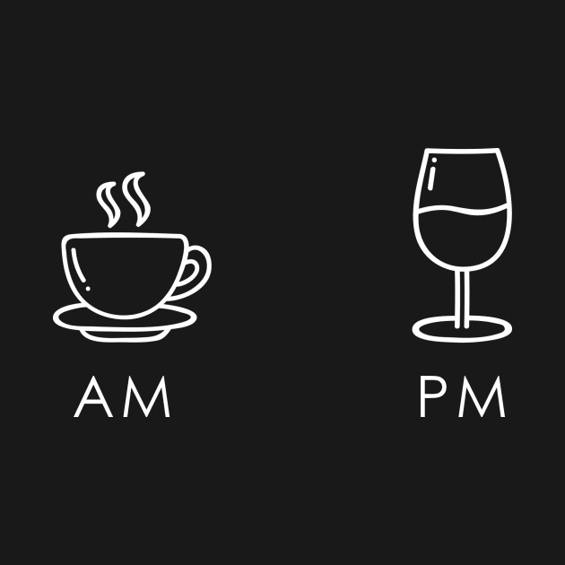 AM PM Wine by Printadorable