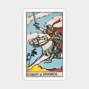 Knight of swords tarot card Magnet