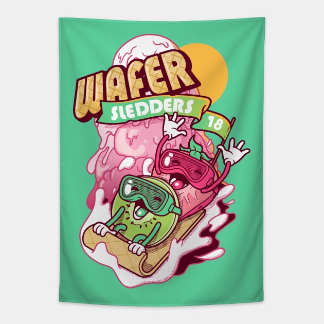 Wafer Sledders Tapestry by wehkid